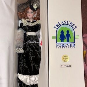 Treasures Forever Collection Doll in Black and White Dress